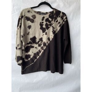 Zoe couture women’s Tie Dye 100% cashmere Crew neck sweater size XS